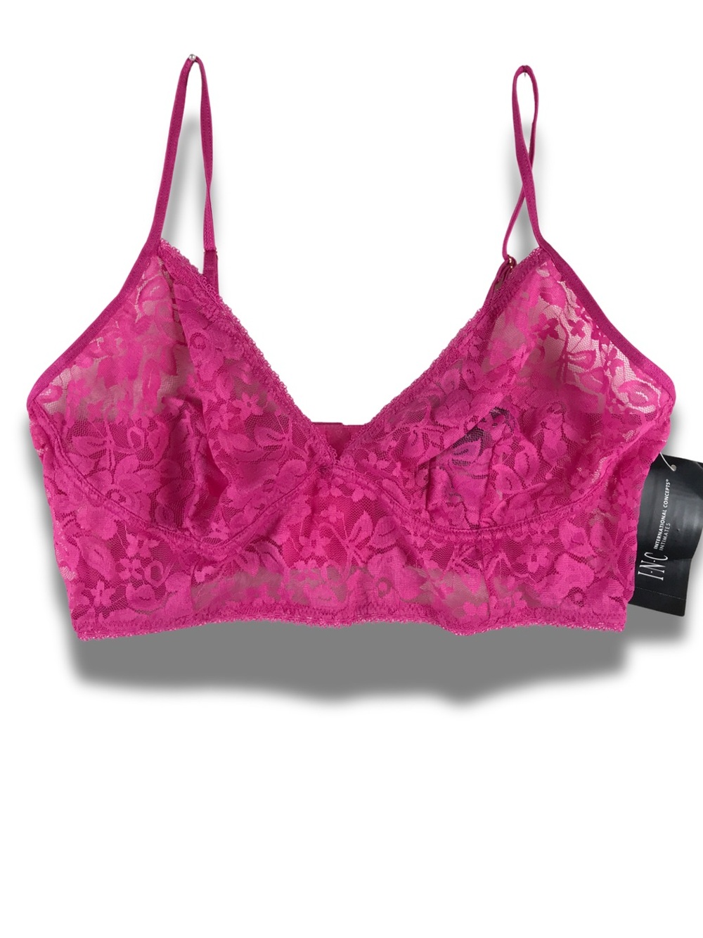 INC Sheer Lace Bralette - Berry Pink Women's Intimates